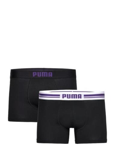 Puma Men Everyday Placed Logo Boxers 2P Boxerkalsonger Black PUMA
