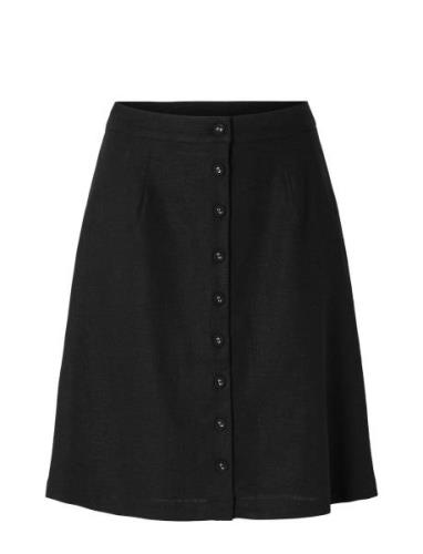 Slfgulia Hw Short Skirt Kort Kjol Black Selected Femme