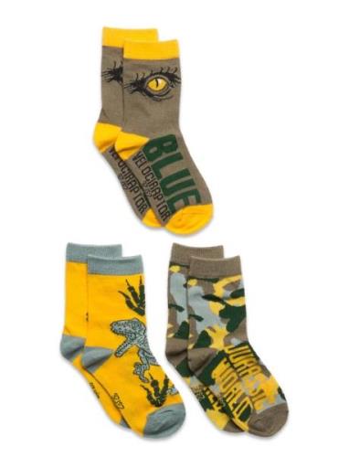 Socks Sockor Strumpor Yellow Jurassic World