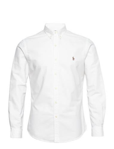 Slim Fit Striped Oxford Shirt Tops Shirts Business White Polo Ralph La...