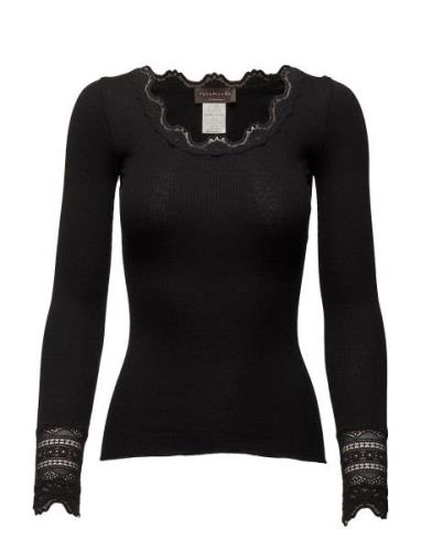 Rosemunde Rwbenita Ls O-Neck Lace Top Svart