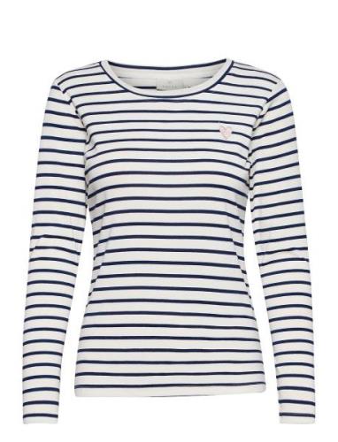 Liddy T-Shirt Tops T-shirts & Tops Long-sleeved Navy Kaffe