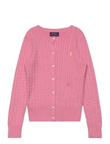 Mini-Cable Cotton Cardigan Tops Knitwear Cardigans Pink Ralph Lauren K...
