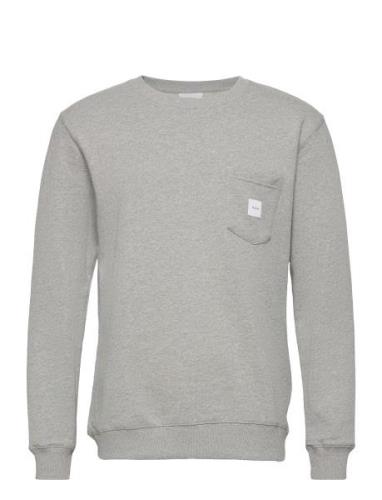 Square Pocket Sweatshirt Tops Sweat-shirts & Hoodies Sweat-shirts Grey...