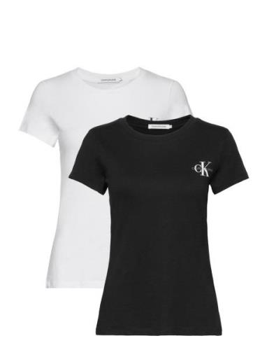 Calvin Klein Jeans 2-Pack Monogram Slim Tee Svart