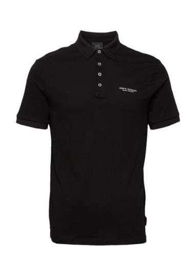 Polo Shirt Tops Polos Short-sleeved Black Armani Exchange