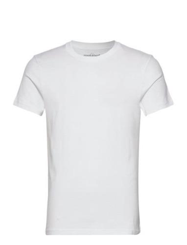 Crew-Neck Cotton Tops T-shirts Short-sleeved White Bread & Boxers