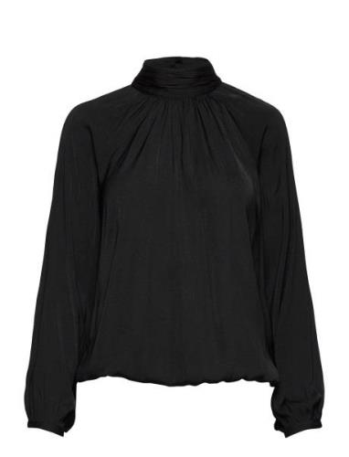 Sc-Pamela Tops Blouses Long-sleeved Black Soyaconcept