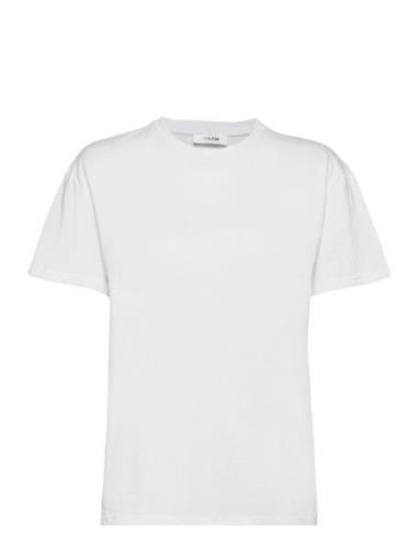 Liv Organic Logo Tee Tops T-shirts & Tops Short-sleeved White MSCH Cop...