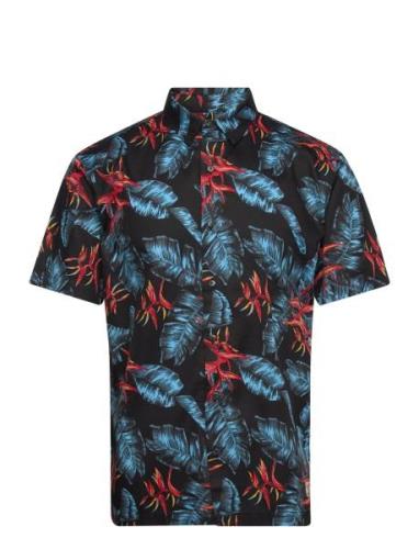 Hawaiian Shirt Tops Shirts Short-sleeved Navy Superdry