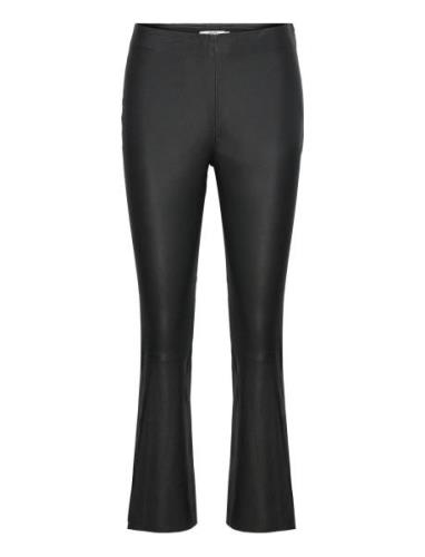 Cc Heart Cropped Leather Leggings - Bottoms Trousers Leather Leggings-...