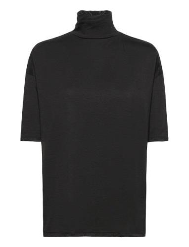 Tomasine Turtleneck Tops T-shirts & Tops Short-sleeved Black Residus
