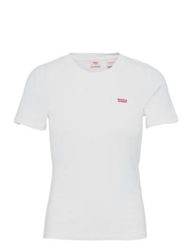 Ss Rib Baby Tee White + Tops T-shirts & Tops Short-sleeved White LEVI´...