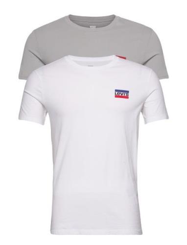 2Pk Crewneck Graphic Sportswea Tops T-shirts Short-sleeved White LEVI´...