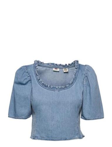 Louise Ss Blouse Hey Friend 1 Tops Blouses Short-sleeved Blue LEVI´S W...