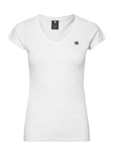 Eyben Slim V T S\S Wmn Tops T-shirts & Tops Short-sleeved White G-Star...
