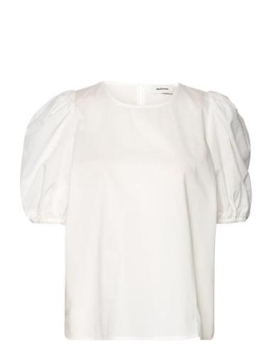 Primmd Top Tops Blouses Short-sleeved White Modström