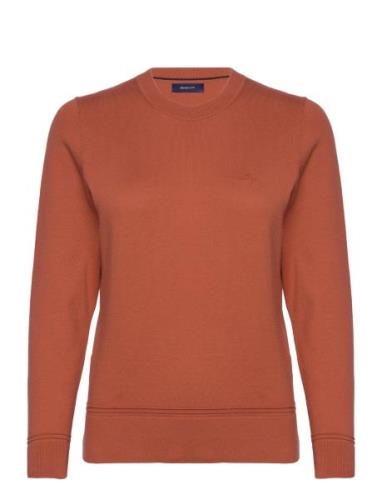 Light Cotton C-Neck Tops Knitwear Jumpers Red GANT