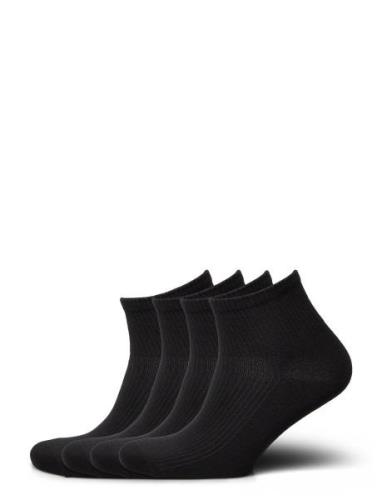 Sock High Ankle 4 P Basic Lingerie Socks Footies-ankle Socks Black Lin...