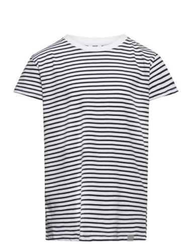 Organic Favorite Stripe Tuvina Tee Tops T-shirts Short-sleeved White M...