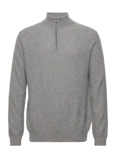 Gunvald Tops Knitwear Half Zip Jumpers Grey SIR Of Sweden