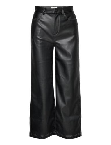 Vivia Pants Bottoms Trousers Leather Leggings-Byxor Black Malina