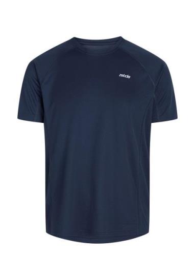 ZEBDIA Men Sports T-Shirt/Chest Print Marinblå