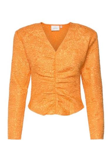 Maisiegz Blouse Tops Blouses Long-sleeved Orange Gestuz