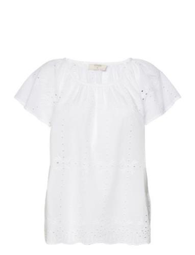 Crmoccamia Top Tops Blouses Short-sleeved White Cream