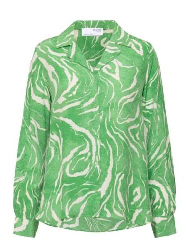 Slfsirine Ls Shirt B Tops Shirts Long-sleeved Green Selected Femme