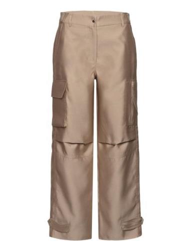 Salma Trousers Bottoms Trousers Cargo Pants Beige Second Female