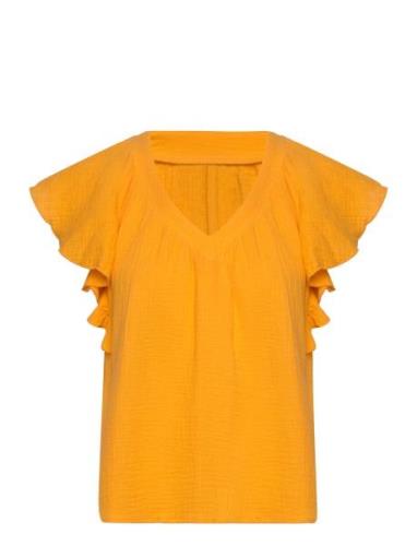 Hemma Top 4 Tops Blouses Short-sleeved Orange Minus