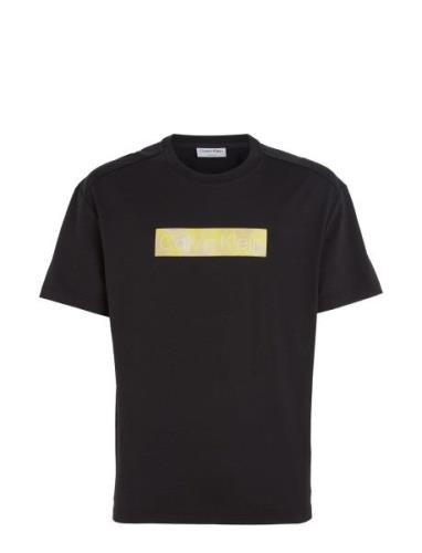 Camo Raised Box Logo Comfort Tee Tops T-shirts Short-sleeved Black Cal...