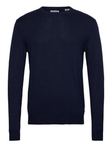 Jack & J S Jjeemil Knit Crew Neck Noos Marinblå