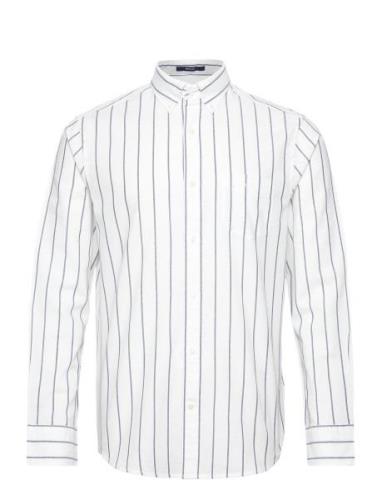 Reg Oxford Stripe Shirt Tops Shirts Casual White GANT