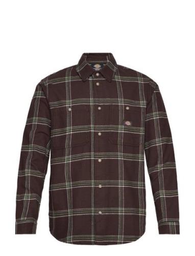 Warrenton Shirt Ls Designers Shirts Casual Brown Dickies