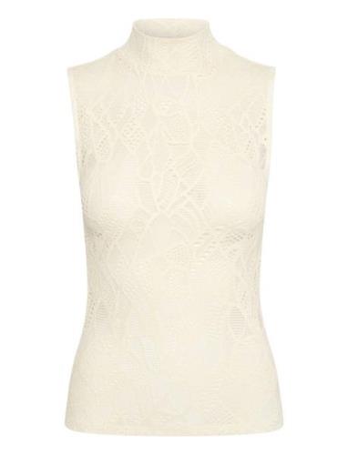 Gestuz Hilmagz Lace Tank Top Kräm