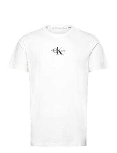 Monologo Regular Tee Tops T-shirts Short-sleeved White Calvin Klein Je...