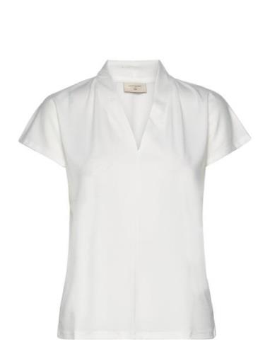 Fqyrsa-Bl Tops Blouses Short-sleeved White FREE/QUENT