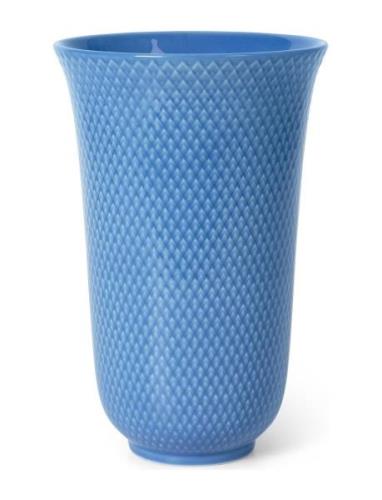 Lyngby Porcelæn Rhombe Color Vase H20 Blå Porcelæn Blå