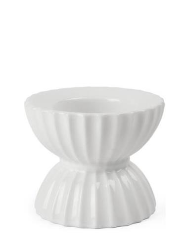 Lyngby Porcelæn Lyngby Tura Tealight Holder Ø8 Cm White Vit