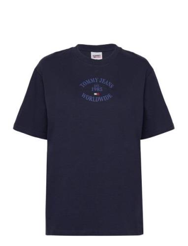 Tommy Jeans Tjw Rlx Worldwide Tee Marinblå