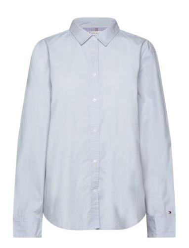 Org Co Poplin Regular Shirt Ls Tops Shirts Long-sleeved Blue Tommy Hil...