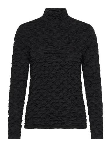 Selected Femme Slfnancy Ls Roll Neck Top Svart