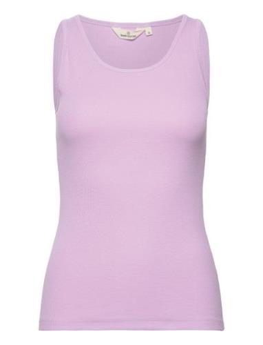 Ludmilla Tank Gots Tops T-shirts & Tops Sleeveless Purple Basic Appare...