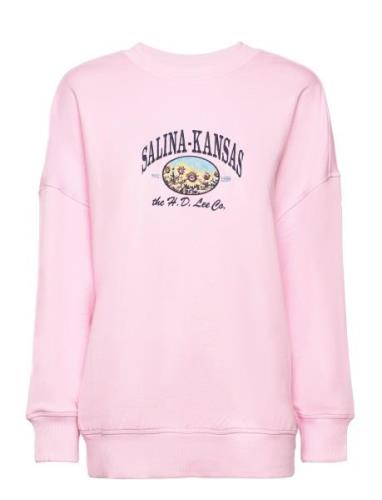 Seasonal Sws Tops Sweat-shirts & Hoodies Sweat-shirts Pink Lee Jeans