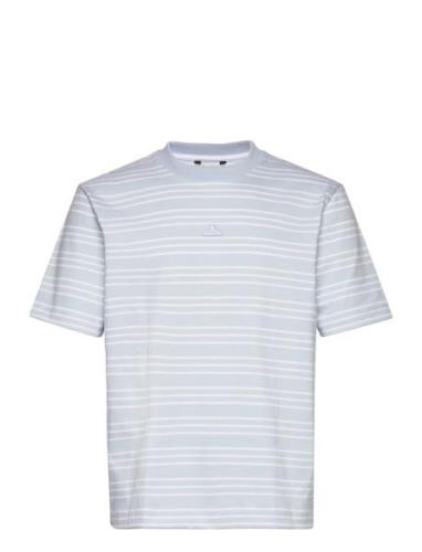 M. Hanger Striped Tee Designers T-shirts Short-sleeved Blue HOLZWEILER