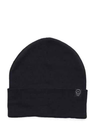 Knitted Beanie Fold Up School Accessories Headwear Hats Beanie Black L...