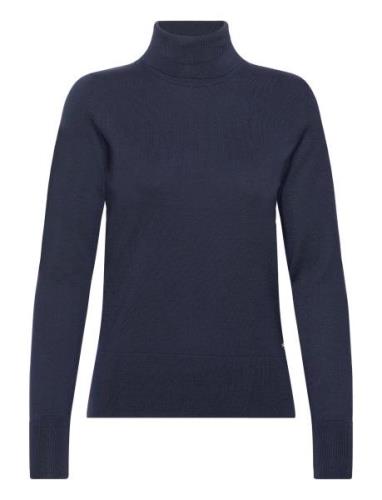 Sweater Taylor Rollerneck Tops Knitwear Turtleneck Navy Lindex