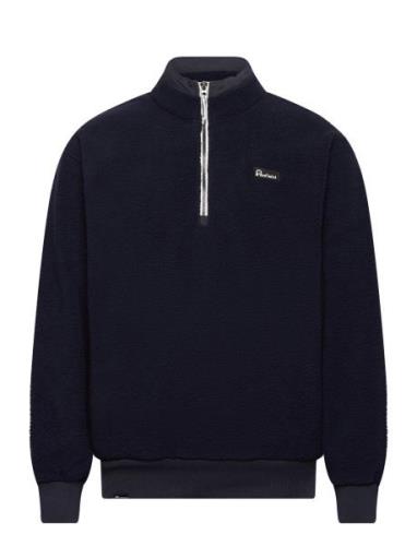 Penfield Washed Fleece Funnel Marinblå